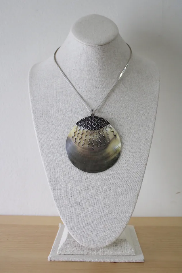 Abalone Shell Statement Necklace Jubilee Thrift Necklaces