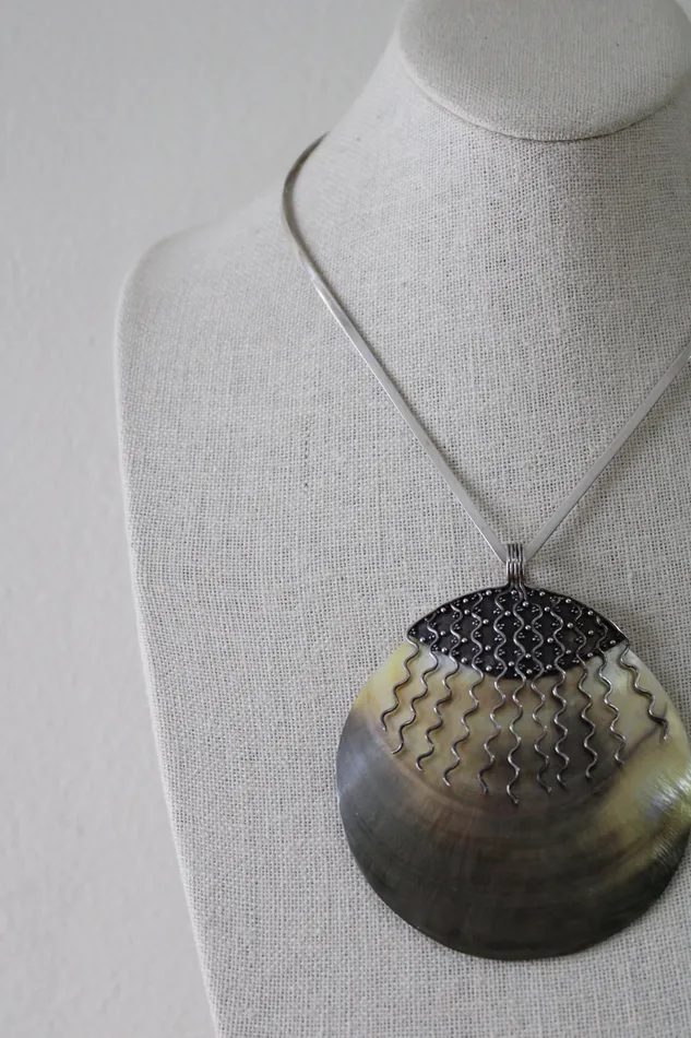 Abalone Shell Statement Necklace Jubilee Thrift Necklaces