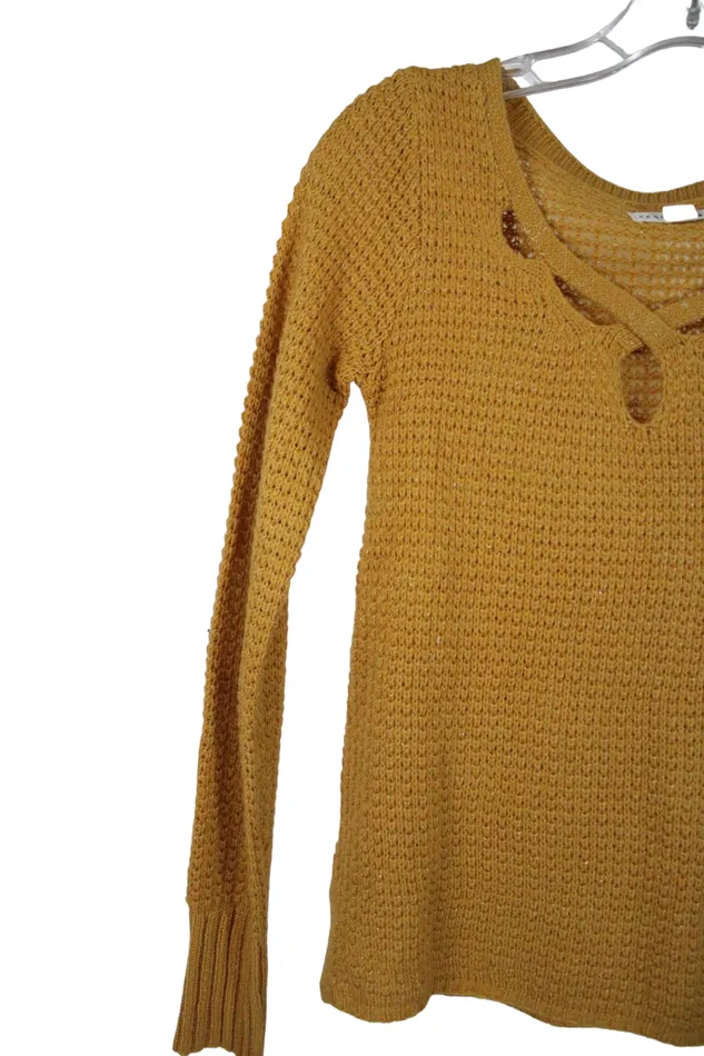 Aeropostale Earrings Aeropostale Yellow Shimmer Sweater XS