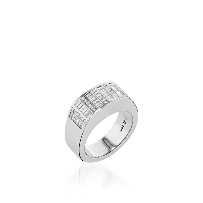 John Atencio Rings Mirage Diamond Wide Ring