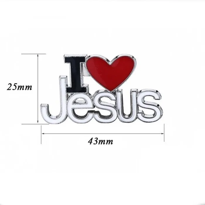 Lords Guidance Christian Pinsbr I Love Jesus Earrings