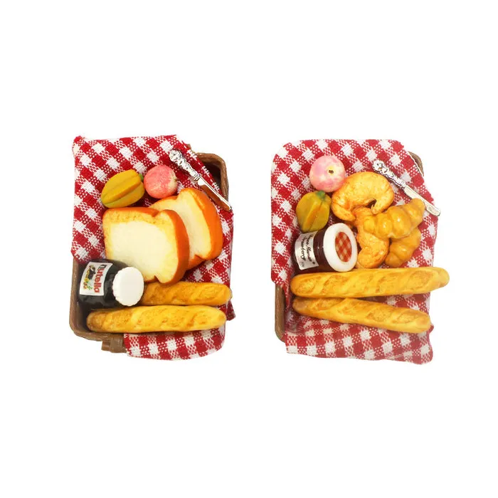 Miniature Food Play Mini Bread Basket CJ Earrings