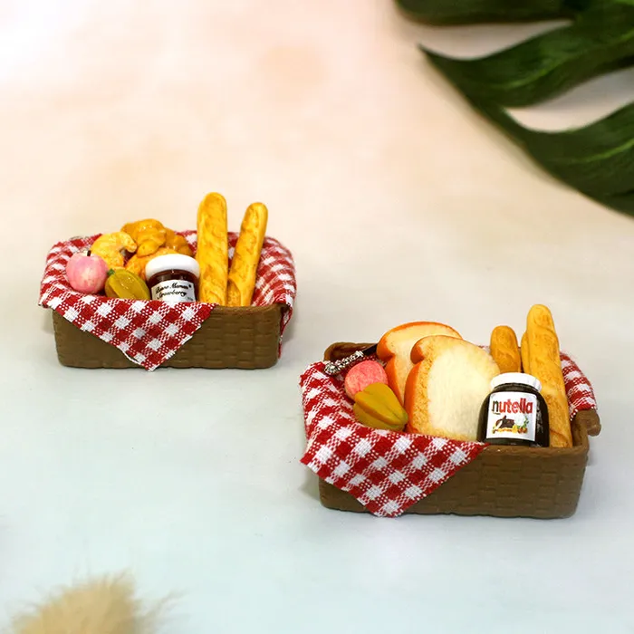 Miniature Food Play Mini Bread Basket CJ Earrings