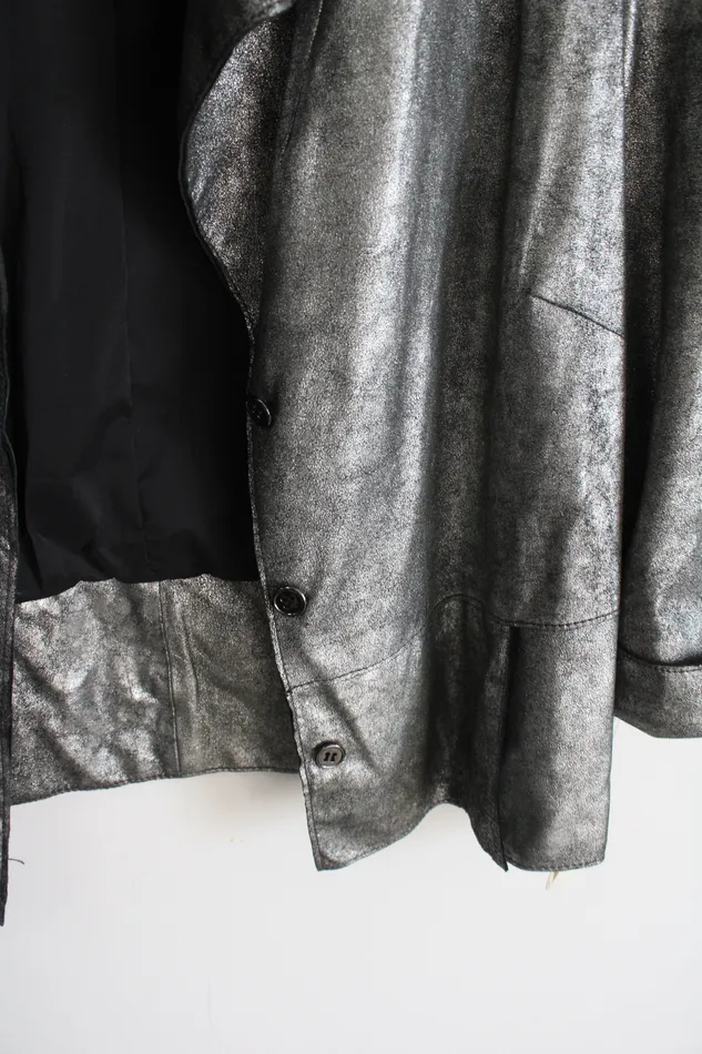 NEW Doncaster Signature Silver Leather Shell Blazer Cardigan 16 Doncaster Rings