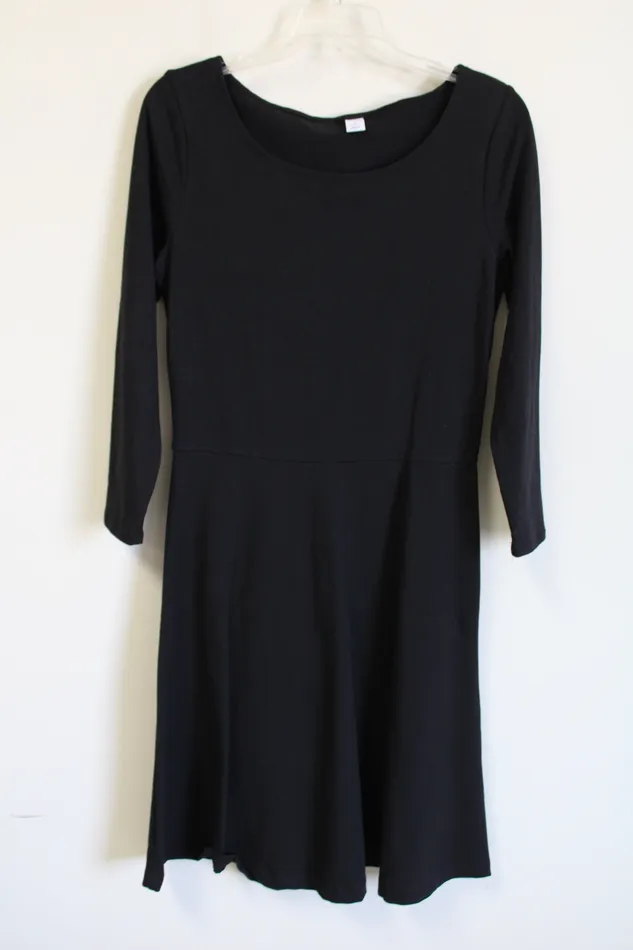 Old Navy Old Navy Black Fit Flare Dress S Tall Rings