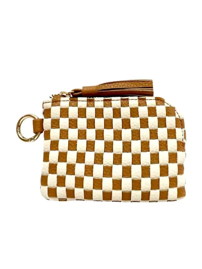 Pretty Simple Earrings Paris Check Wallet
