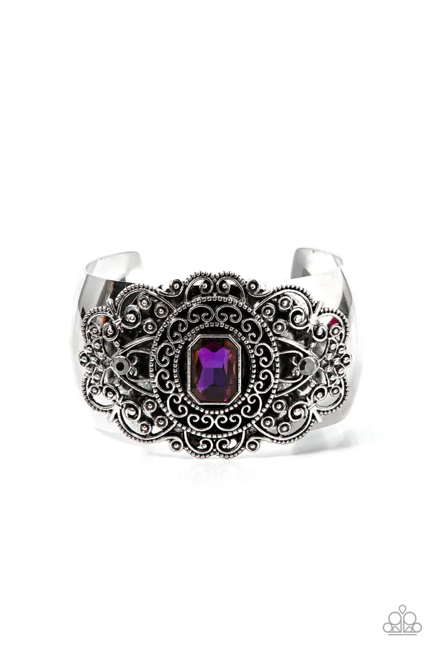Throne Room Royal Purple Paparazzi Accessories Earrings
