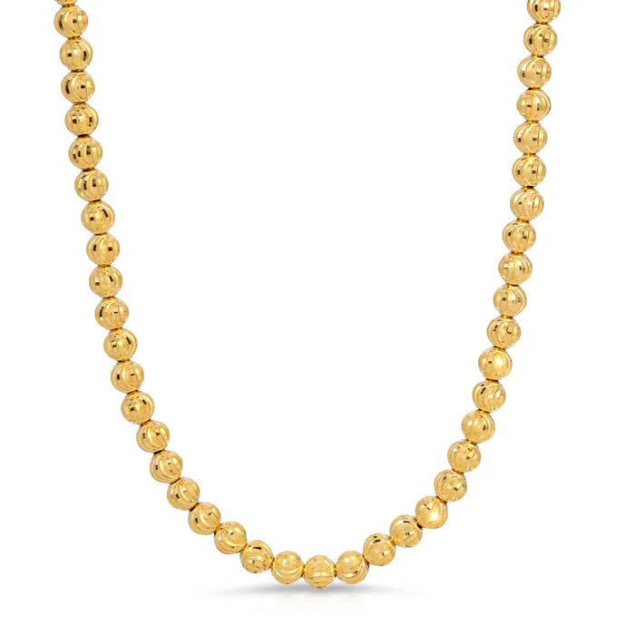 60MM Moonbead Chain Saints Gold Necklaces