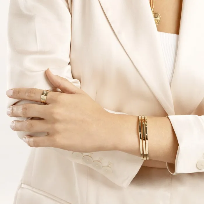 Alexis Jae Bracelets 14k Gold Bangle Bracelet with Diamonds