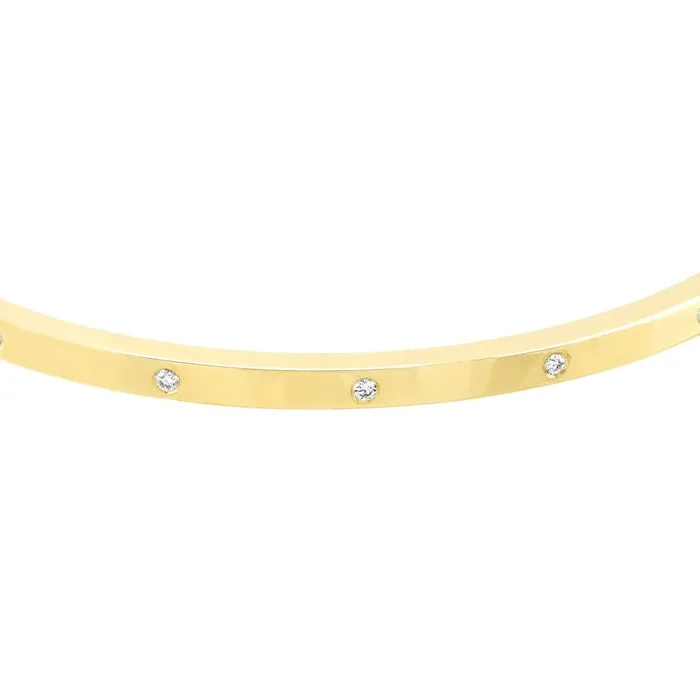 Alexis Jae Bracelets 14k Gold Bangle Bracelet with Diamonds