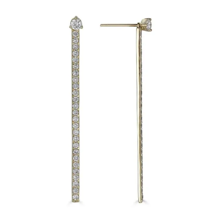 Alexis Jae Earrings Diamond Stick Earrings