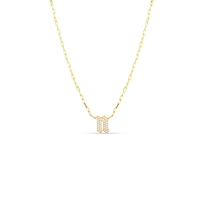 Alexis Jae Paperclip Chain Necklace with Initial Necklaces