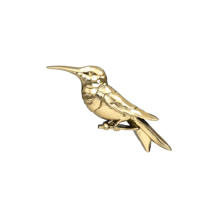 Anatometal Earrings threadless Hummingbird 2 End in Gold