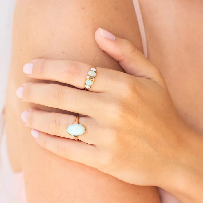 Antique Rings Victorian Opal and Rose Cut Diamond 12k Gold Ring