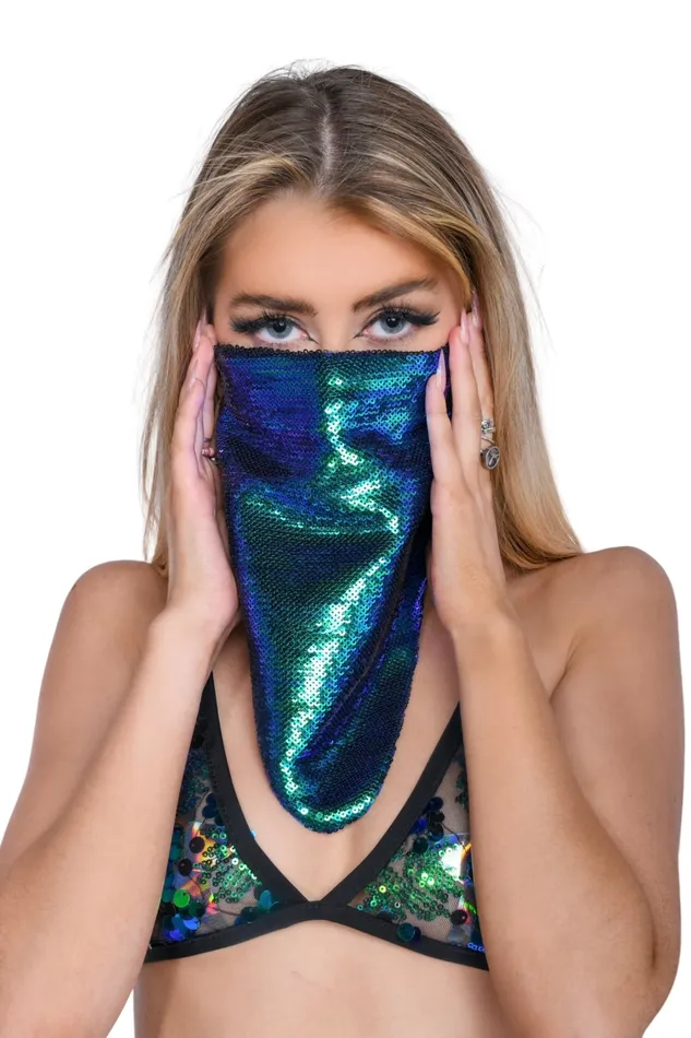 Earrings Bandana Face Mask Chameleon THE LUMI SHOP