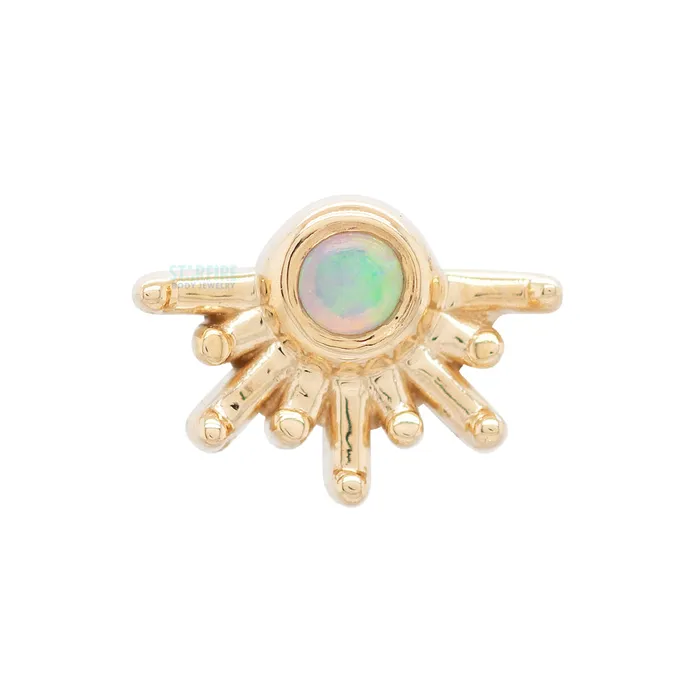 Earrings Live to Tell Threaded End in Gold with Genuine White Opal Body Vision BVLA Earrings Live to Tell Threaded End in Gold with Genuine White Opal Body Vision BVLA