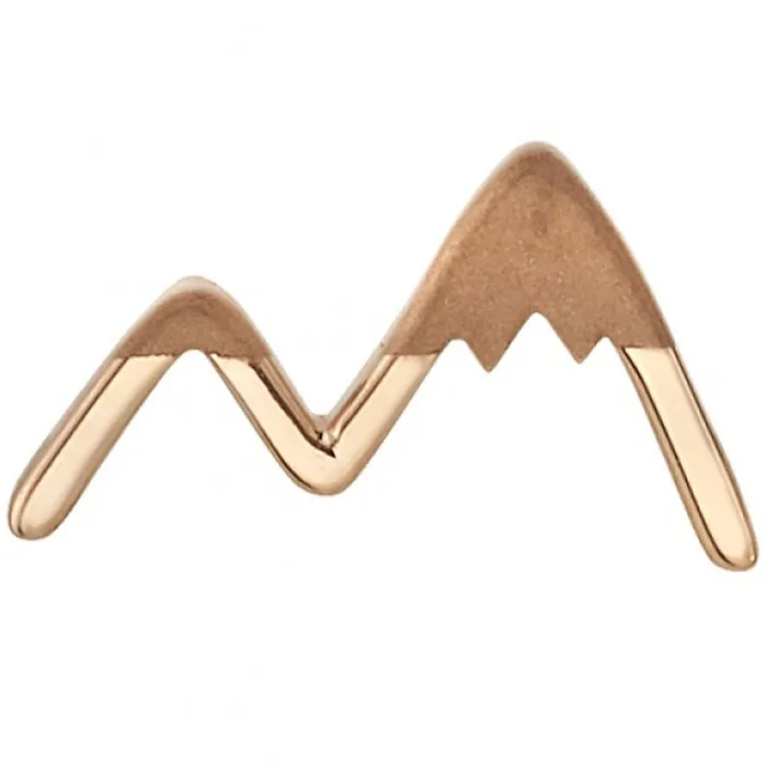 Earrings Mountain Peaks Threaded End in Gold Body Vision BVLA