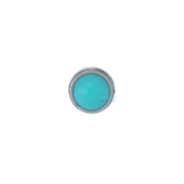 Earrings threadless BezelSet Natural Stone Cabochon End Anatometal