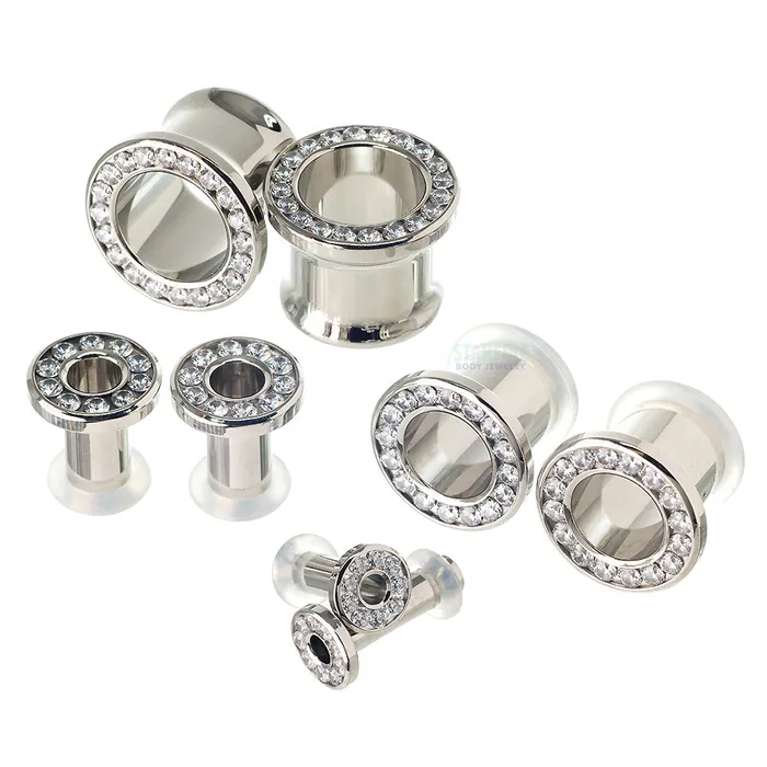 Gemmed Eyelets with BrilliantCut Gems Lavender Anatometal Necklaces