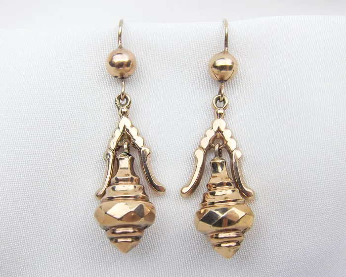 Isadoras A Earrings Victorian 9KT Gold Dangle Earrings Isadoras A Earrings Victorian 9KT Gold Dangle Earrings