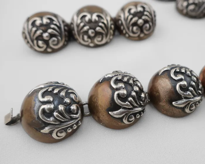 Isadoras C Rings Mexican Sterling Silver Copper Parure Isadoras C Rings Mexican Sterling Silver Copper Parure