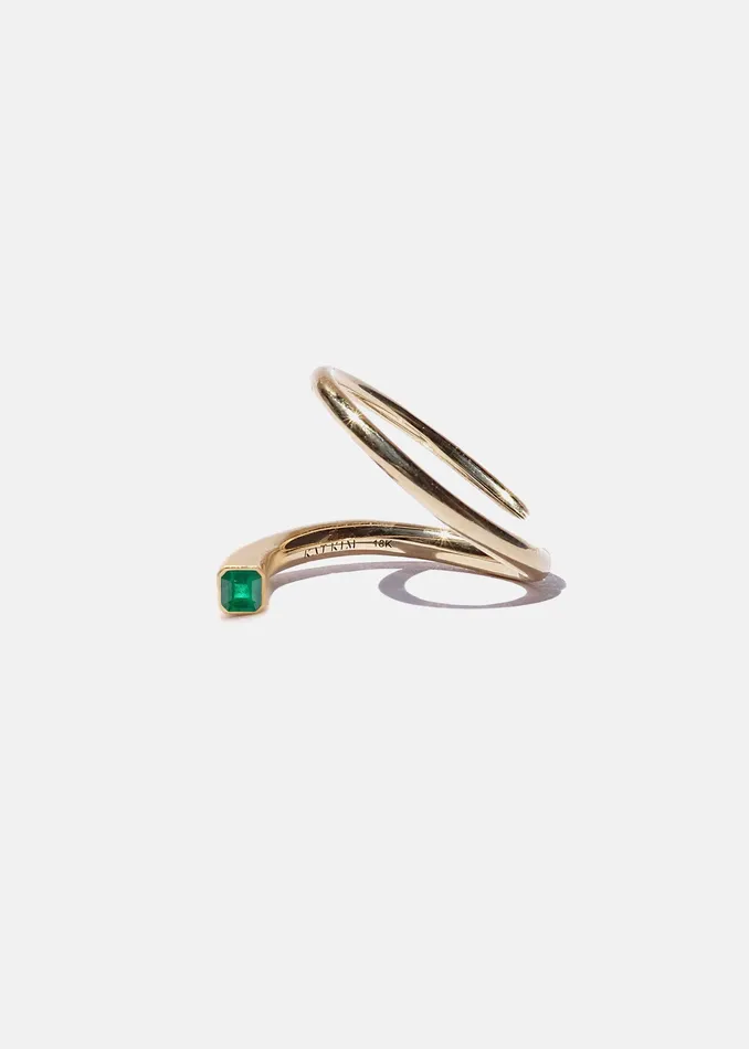 KATKIMfinejewelry Rings Emerald Asscher Pin Ring
