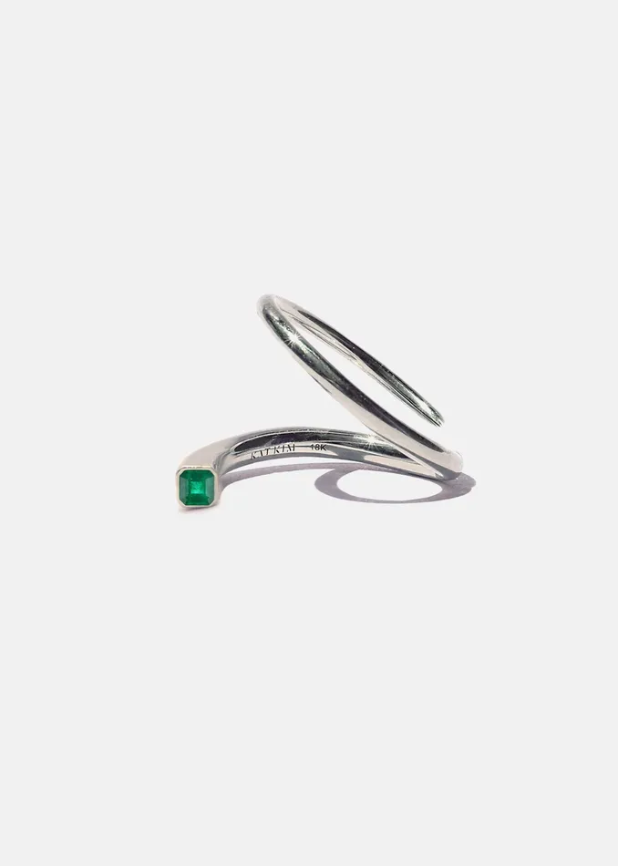 KATKIMfinejewelry Rings Emerald Asscher Pin Ring