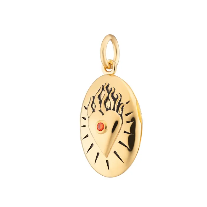 Lily Charmed Necklaces Flaming Heart Locket Charm