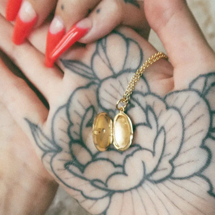 Lily Charmed Necklaces Flaming Heart Locket Charm Lily Charmed Necklaces Flaming Heart Locket Charm