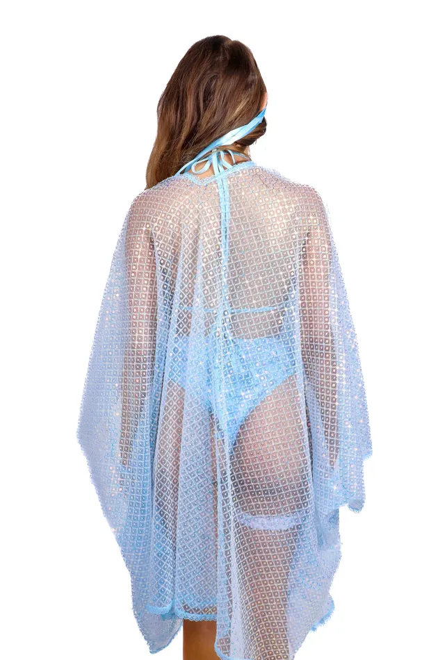 lumishopusa Rings Sequin Kimono Blue Sky Picnic
