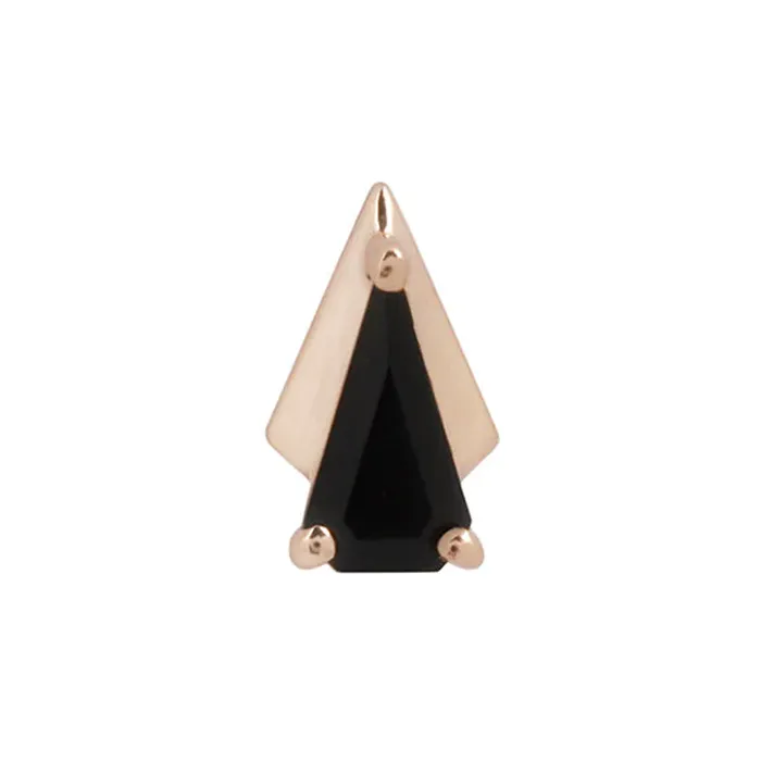 Necklaces Buddha Jewelry Organics threadless It Was All a Dream End in Gold with Black Agate