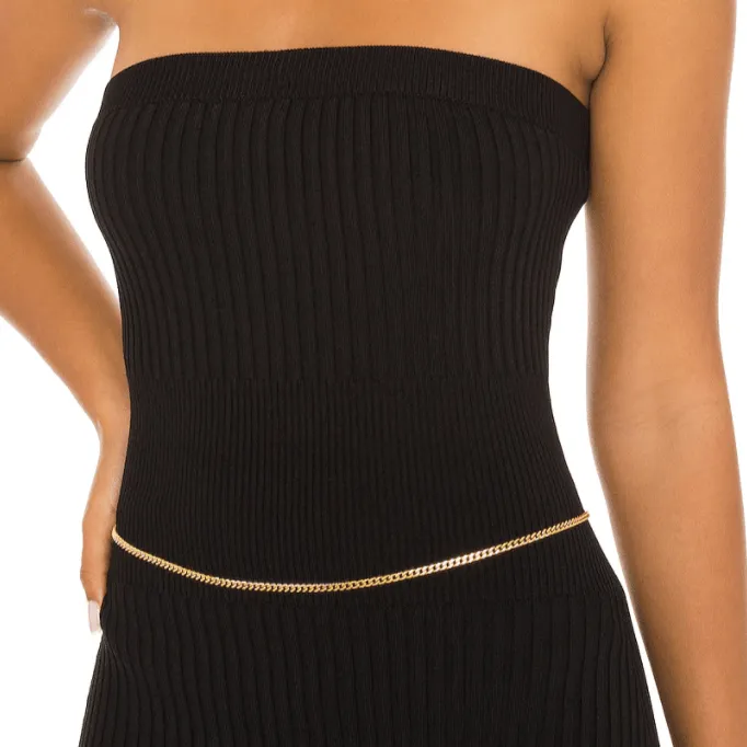Necklaces Ellie Vail Demi Cuban Link Waist Chain