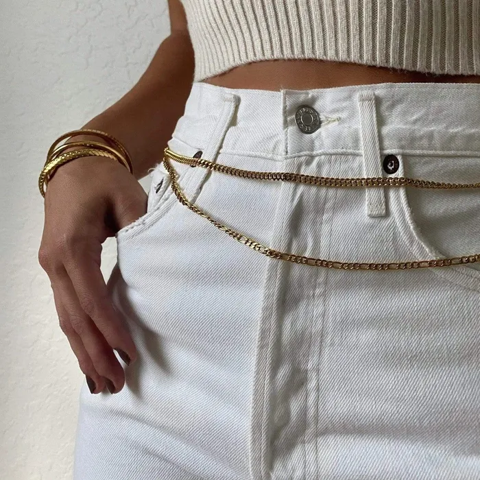 Necklaces Ellie Vail Demi Cuban Link Waist Chain