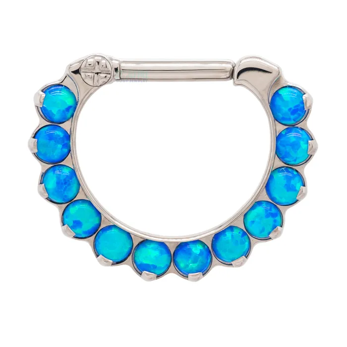Odyssey Clicker 7 with Opals 14 ga 516 post longer Industrial Strength IS Necklaces Odyssey Clicker 7 with Opals 14 ga 516 post longer Industrial Strength IS Necklaces