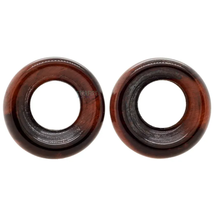 Oracle Body Jewelry Earrings Stone Double Flare Eyelets Red Tiger Eye