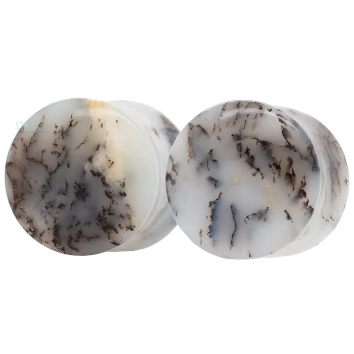 Oracle Body Jewelry Rings Stone Plugs Dendritic Opal