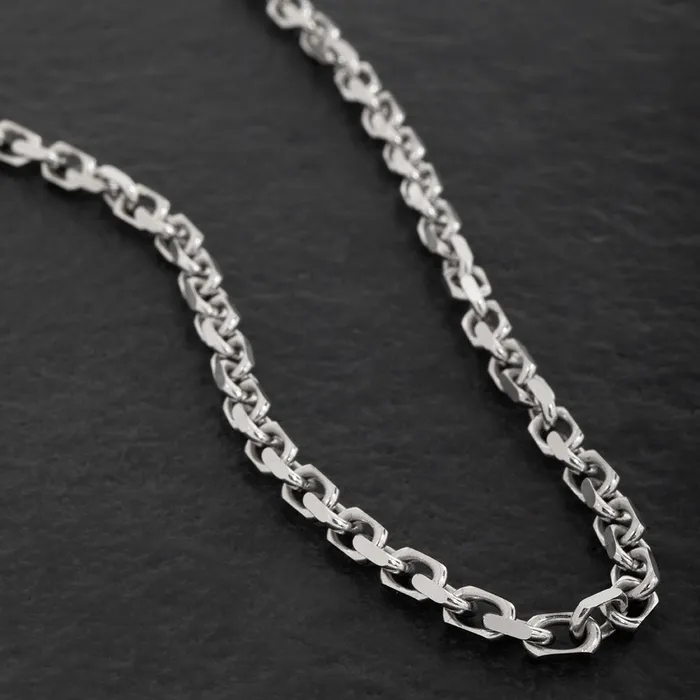 Proclamation Jewelry Necklaces 5mm Silver Forza Heavy Link Chain Lion Clasp