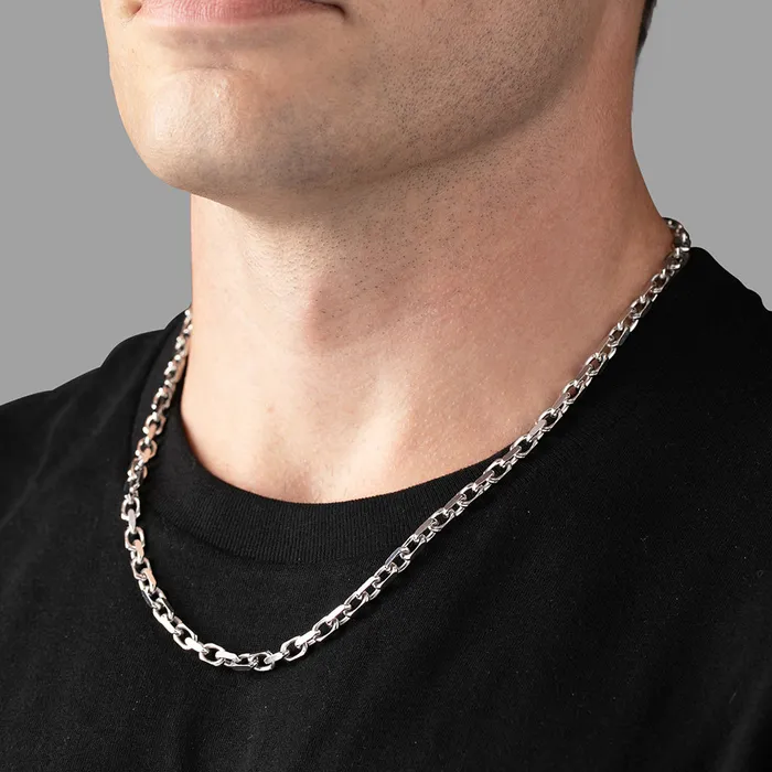 Proclamation Jewelry Necklaces 5mm Silver Forza Heavy Link Chain Lion Clasp