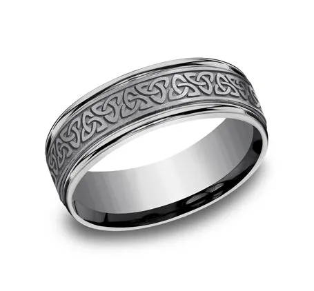 Rings Benchmark Tantalum Love Knot Triangle Band Rings Benchmark Tantalum Love Knot Triangle Band