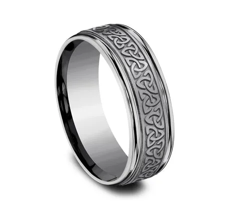Rings Benchmark Tantalum Love Knot Triangle Band Rings Benchmark Tantalum Love Knot Triangle Band