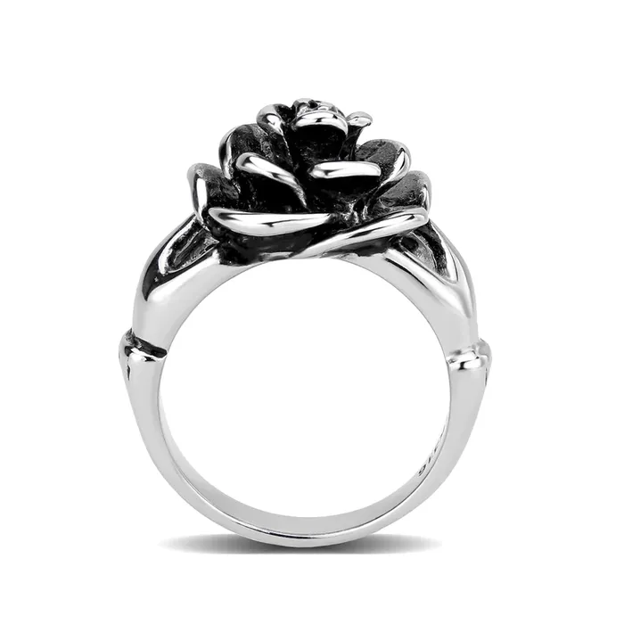 Rings Green CJ3870 Wholesale Womens Stainless Steel Flower Ring Rings Green CJ3870 Wholesale Womens Stainless Steel Flower Ring