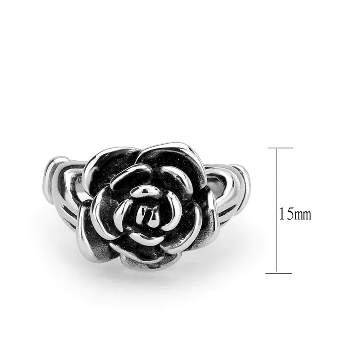 Rings Green CJ3870 Wholesale Womens Stainless Steel Flower Ring Rings Green CJ3870 Wholesale Womens Stainless Steel Flower Ring