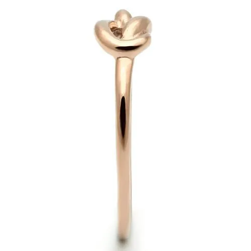 Rings Green CJ630R Wholesale Womens Stainless Steel IP Rose Gold Minimal Love Knot Ring Rings Green CJ630R Wholesale Womens Stainless Steel IP Rose Gold Minimal Love Knot Ring