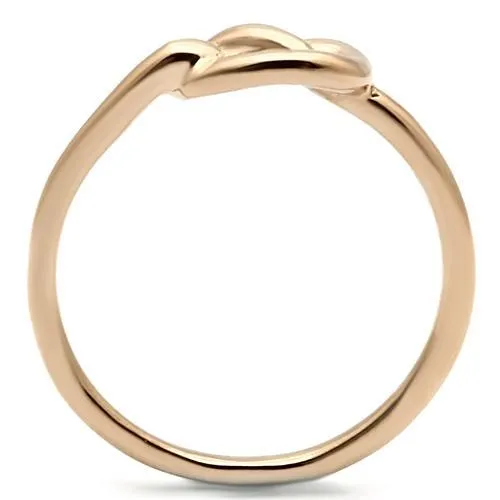 Rings Green CJ630R Wholesale Womens Stainless Steel IP Rose Gold Minimal Love Knot Ring Rings Green CJ630R Wholesale Womens Stainless Steel IP Rose Gold Minimal Love Knot Ring