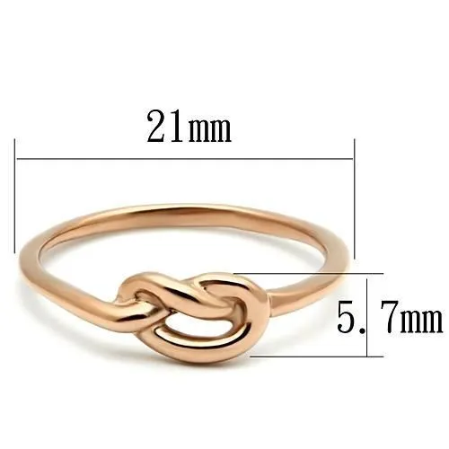 Rings Green CJ630R Wholesale Womens Stainless Steel IP Rose Gold Minimal Love Knot Ring Rings Green CJ630R Wholesale Womens Stainless Steel IP Rose Gold Minimal Love Knot Ring