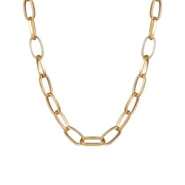 01 Necklaces N1656 Gold Chain Link Necklace with FREE Earrings