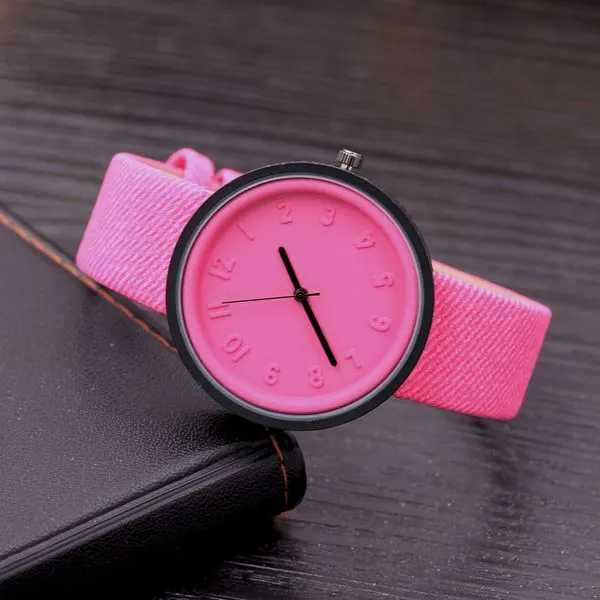 01 Rings W102 Hot Pink Band Esquire Collection Quartz Watch