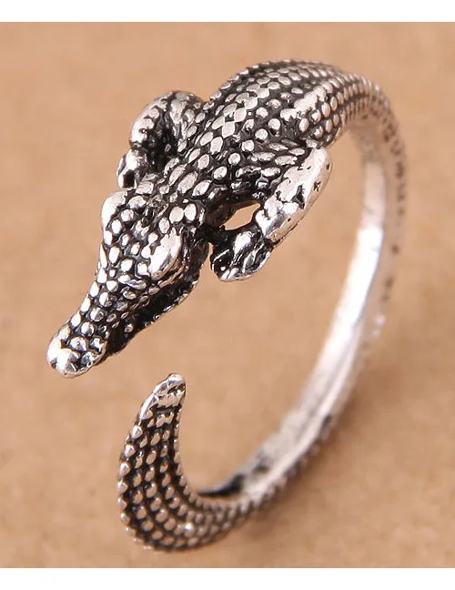 02 Rings TR51 Silver Alligator Toe Ring