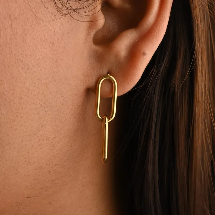 18K GoldFilled Link Chain Earrings for Women Jewelvers Earrings