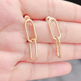 18K GoldFilled Link Chain Earrings for Women Jewelvers Earrings